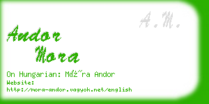 andor mora business card